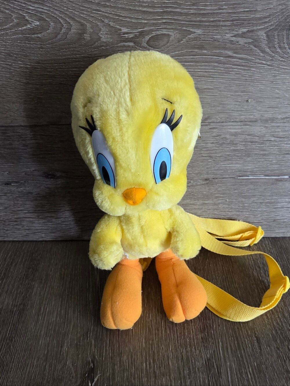 Vtg 90's Warner Bros Looney Tunes Plush Tweety Bird 11" Small Backpack